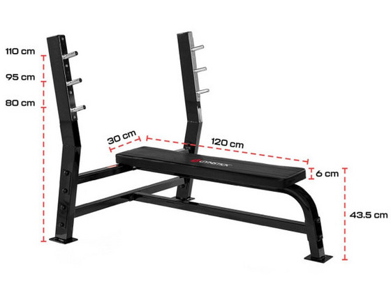 Скамья для жима лежа со стойками Gymstick Weight Bench 200