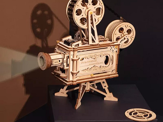 ROKR Vitascope Винтажный кинопроектор 3D деревянный пазл