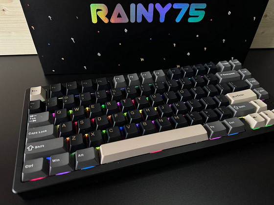 Rainy 75 Keyboard Anodized Black Pro (RGB / FR4 / Silver SUS