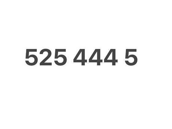 Telefoninumber 5254445