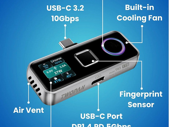Twopan Pro SSD 2TB with Fingerprint Security