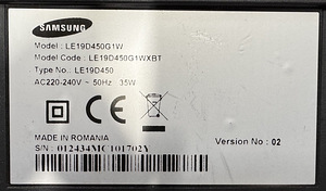 Samsungi teler 19" (LE19D450G1W) koos tuuneriga (4 foto / 4)