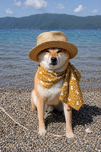 Japanese Tenugui Dog Pattern Made in Japan (1 foto / 10)
