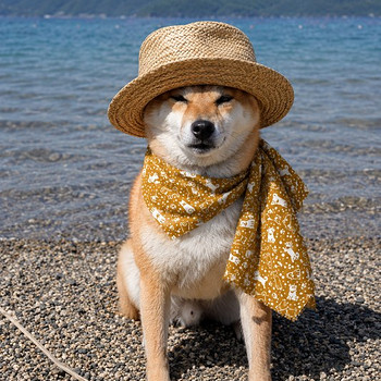 Japanese Tenugui Dog Pattern Made in Japan