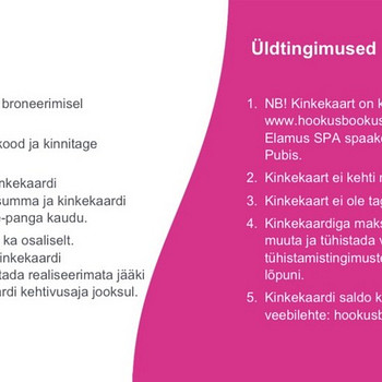 Hookusbookus kinkekaart, 60!