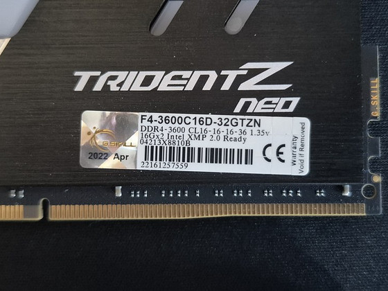 G.Skill Trident Z Neo DDR4 3600 CL16 B-die