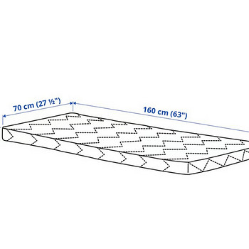 Поролоновый матрас для детской кровати 70x160, как новый