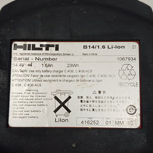 Аккумулятор Hilti B14/1.6 Li-Ion 1.6Ач (5 фото из 5)