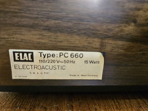 Elac PC 660 vinüülplaadimängija (5 фото из 6)