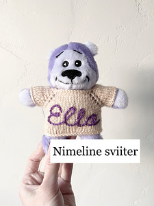 Именной вязаный свитер для мишки Väike Sõber (1 фото из 3)