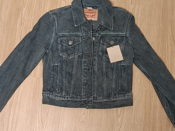 Levi's Denim Jacket Ex-Boyfriend Trucker Black Stonewash XS
