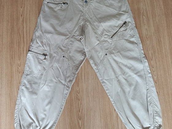 Original Rabalder Beige Cargo Joggers • 100% Cotton Utility