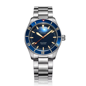 Aquatico Sea Star V2 Blue Ceramic Bezel sukeldumiskell (1 foto / 8)