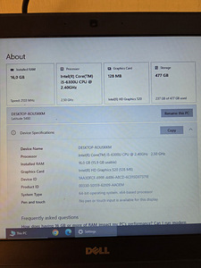 Dell Latitude 5480 14" 16 ГБ RAM 512 ГБ SDD (7 фото из 7)