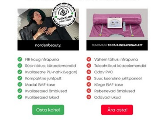 Infrapuna saunamatt xl musta värvi