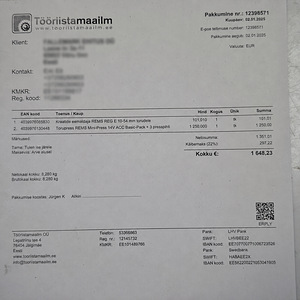 Torupress Rems Mini-Press 22V ACC + tarvikud + tshekk (6 foto / 6)