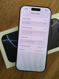 iPhone 16 Pro 128GB Black 92% (1 foto / 2)