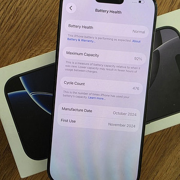 iPhone 16 Pro 128GB Black 92%