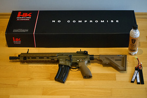 VFC/Umarex HK416 A5 RAL8000 AEG Airsoft Relv UUS+Aku+2700BB (1 foto / 10)