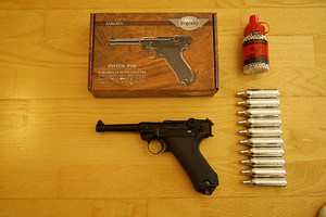 UUS LEGENDS P08 LUGER BLOWBACK 4,5mm CO2 õhupüstol (1 foto / 10)