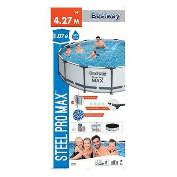 Raamiga bassein BESTWAY STEEL PRO MAX 427 x 107 cm, mahutavu