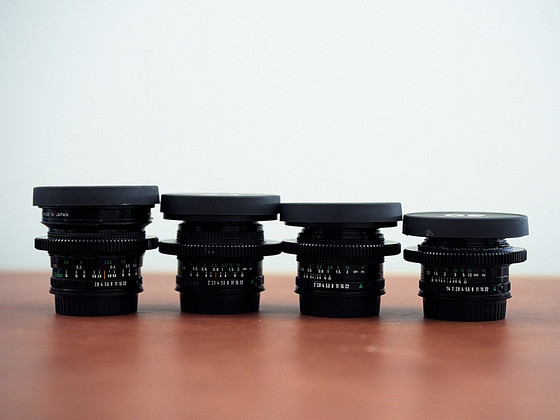 Canon nFD set "cine" (20, 24, 35, 50) Ef mount conversion