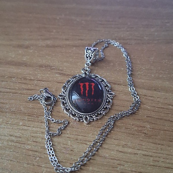 Red monster energy necklace