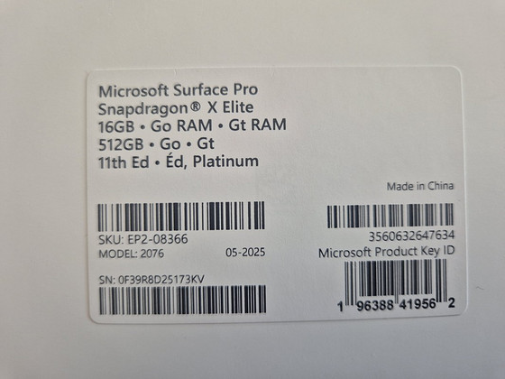 Microsoft Surface Pro 11, 13'', OLED, 120 Hz, X Elite, 16 GB