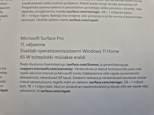 Microsoft Surface Pro 11, 13'', OLED, 120 Hz, X Elite, 16 GB (3 foto / 3)