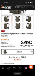 Airsofti plaadikandja/vest specna arms (2 foto / 6)