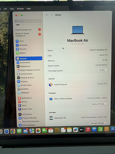 Apple Macbook Air 2024 8/256 Mignight NOR, аккумулятор 100% (3 фото из 4)