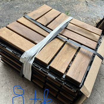 IKEA RUNNEN напольные плитки, акация, 8 шт.