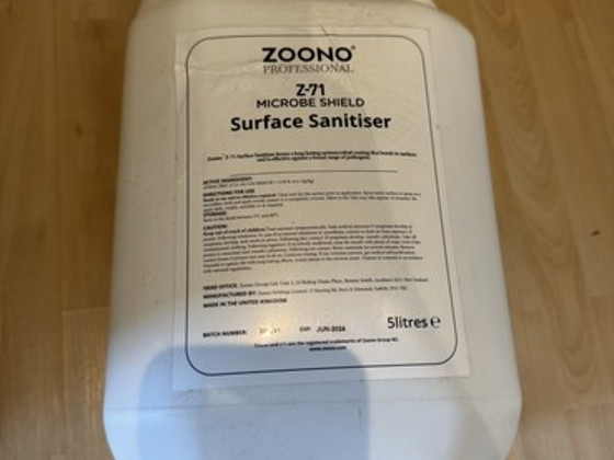 Zoono Professional Z-71 Microbe Shield Surface Sanitiser 5L