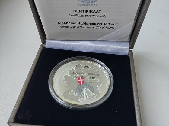 Hõbe münt 8EUR Eesti 2017 Hansalinn Tallinn