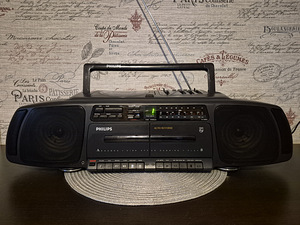 Ретро 80s Philips Boombox радио cd двухкассетная дека (1 фото из 3)