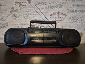 Retro 90s Panasonic raadio duubel kassett makk aux in (1 foto / 2)