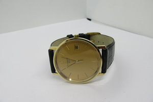 Золотые наручные часы Tissot для мужчин с кожаным ремешком (2 фото из 5)