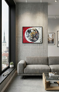 Kaasaegne sisemaal Yin-Yang 40×50 cm (1 foto / 5)