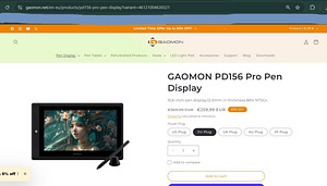 Графический интерактивный дисплей GAOMON PD156 PR (8 фото из 9)