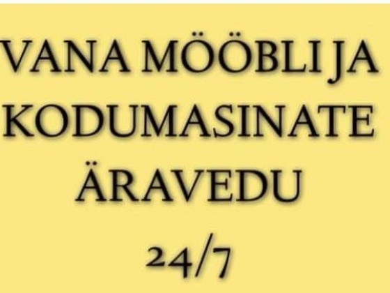Kodumasinate ja metalli äravedu, veoteenus 24h