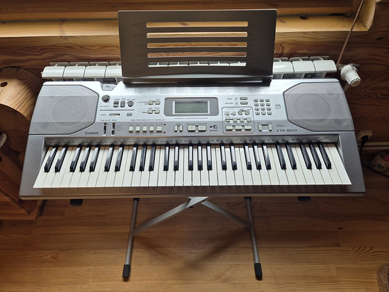 Casio CTK-800 süntesaator koos statiivi ja tooliga