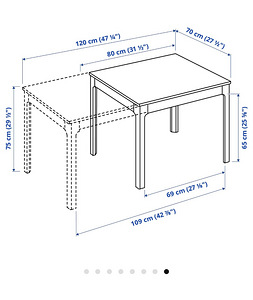 Обеденный стол IKEA EKEDALEN + 2 стула (3 фото из 6)