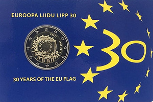 Estonia 2 Euro 2015 Coincard - 30 Years of the European Unio (2 foto no 2)