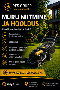 Muru niitmine / võsa ja heki lõikus / tänavakivi puhastus (1 foto / 2)