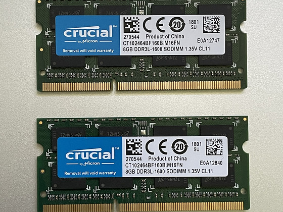 Crucial 8 GB DDR3 RAM 1600 SO-DIMM