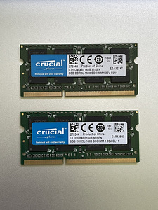 Crucial 8 GB DDR3 RAM 1600 SO-DIMM (1 фото из 2)