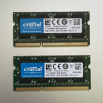 Crucial 8 GB DDR3 RAM 1600 SO-DIMM