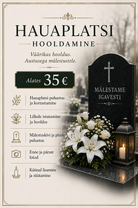 Hauaplatsi hooldamine Tallinnas – hoolime mälestustest (1 foto / 1)