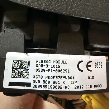 Skoda kuni 2019-2020 rooli airbag
