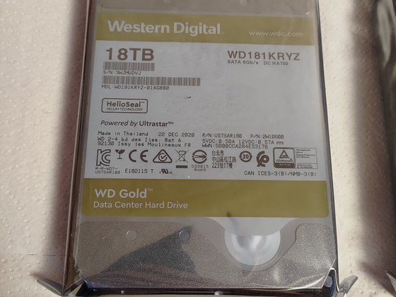 Müün uusi HDD 18 TB